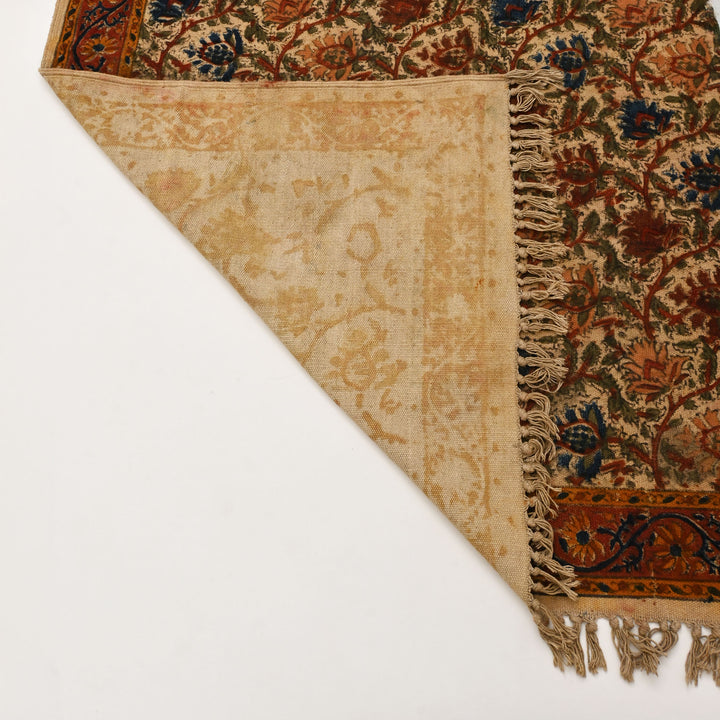 Hand-Printed Kalamkari Cotton Rug