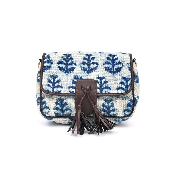 Handwoven Block-Printed Sling Bag