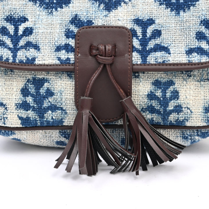 Handwoven Block-Printed Sling Bag