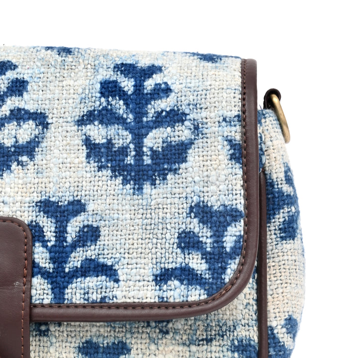 Handwoven Block-Printed Sling Bag