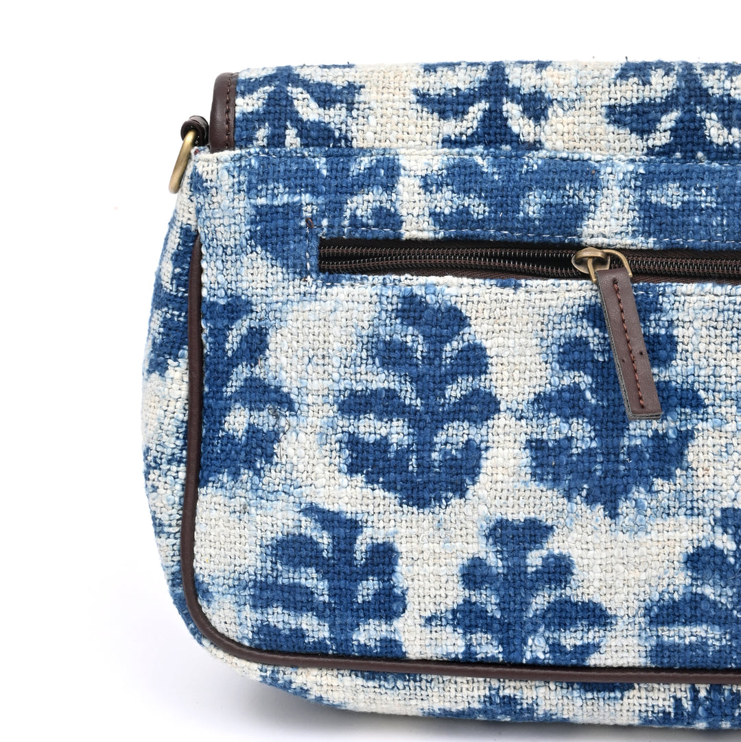 Handwoven Block-Printed Sling Bag
