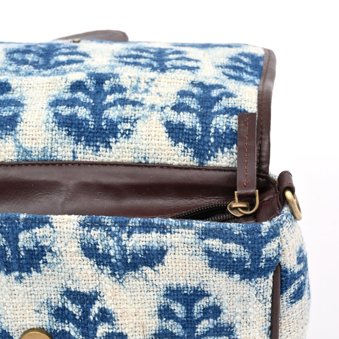 Handwoven Block-Printed Sling Bag
