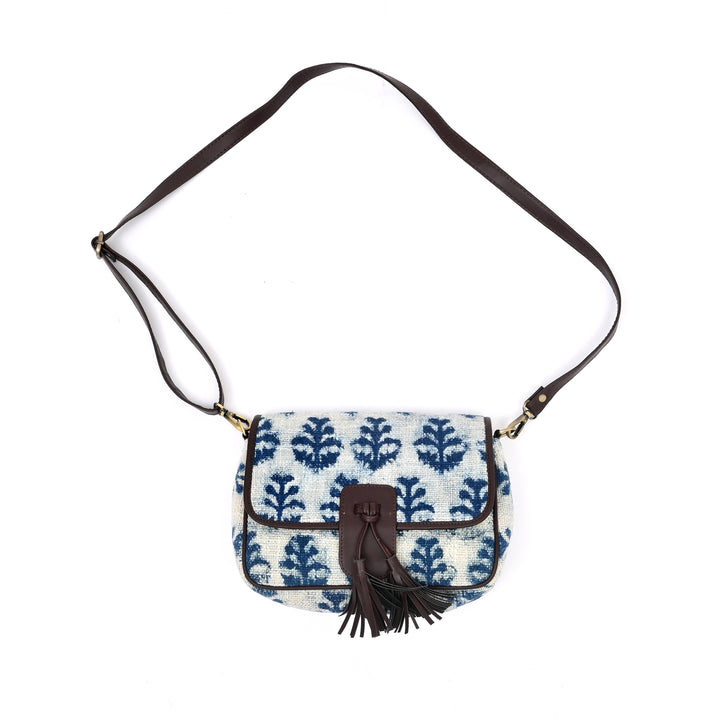 Handwoven Block-Printed Sling Bag