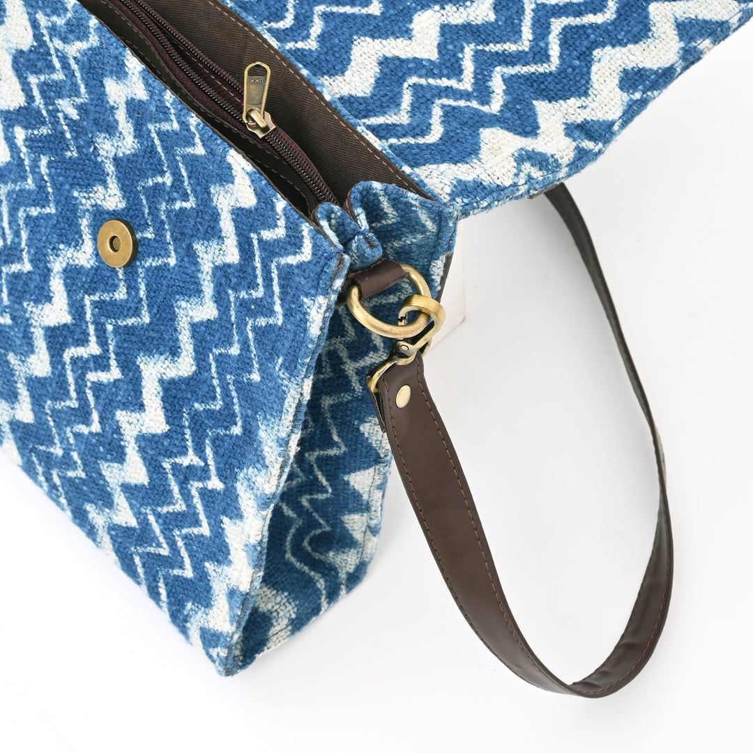Handcrafted Ikat Long-Flap Sling Bag