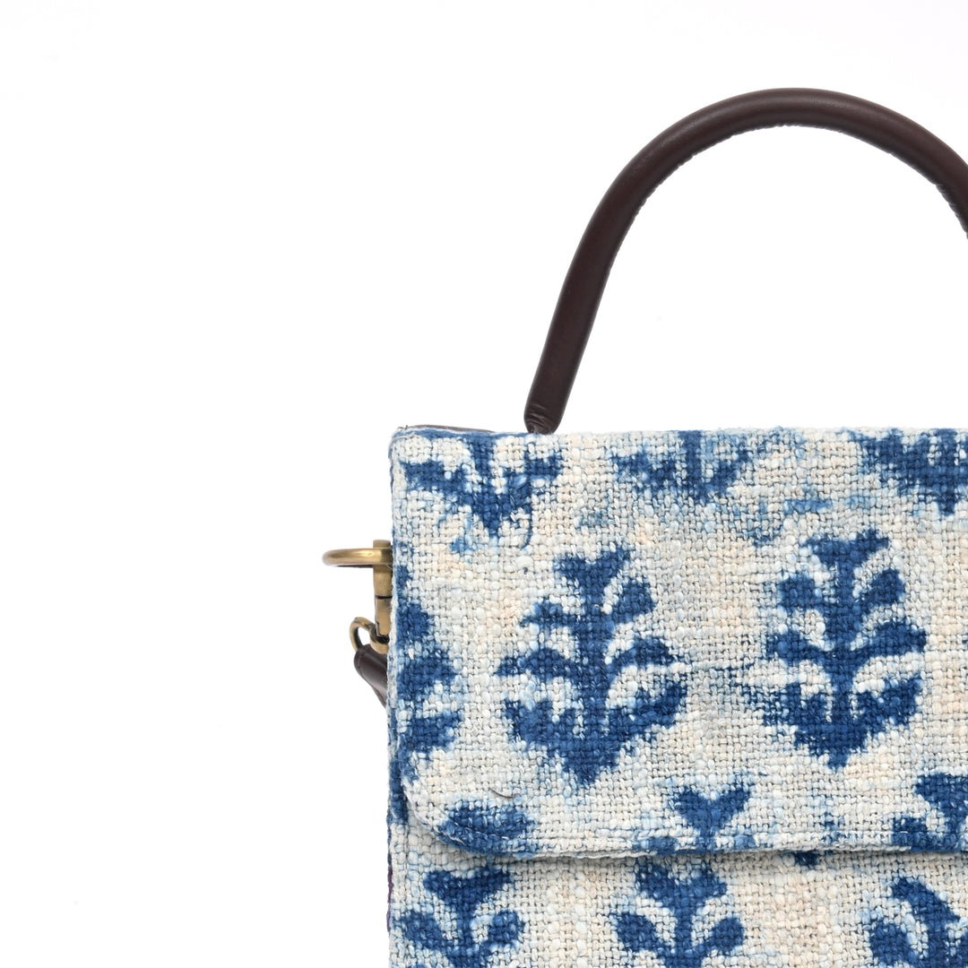 Zigzag Ikat Handwoven Long-Flap Sling Bag