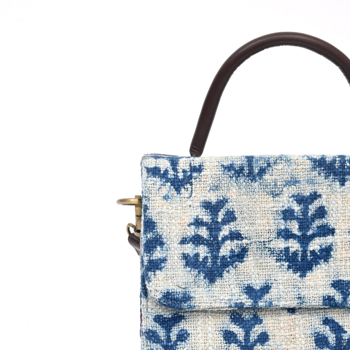 Zigzag Ikat Handwoven Long-Flap Sling Bag
