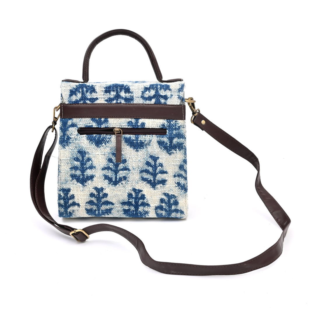 Zigzag Ikat Handwoven Long-Flap Sling Bag