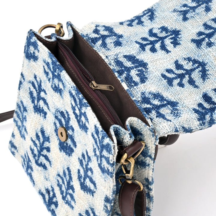 Zigzag Ikat Handwoven Long-Flap Sling Bag