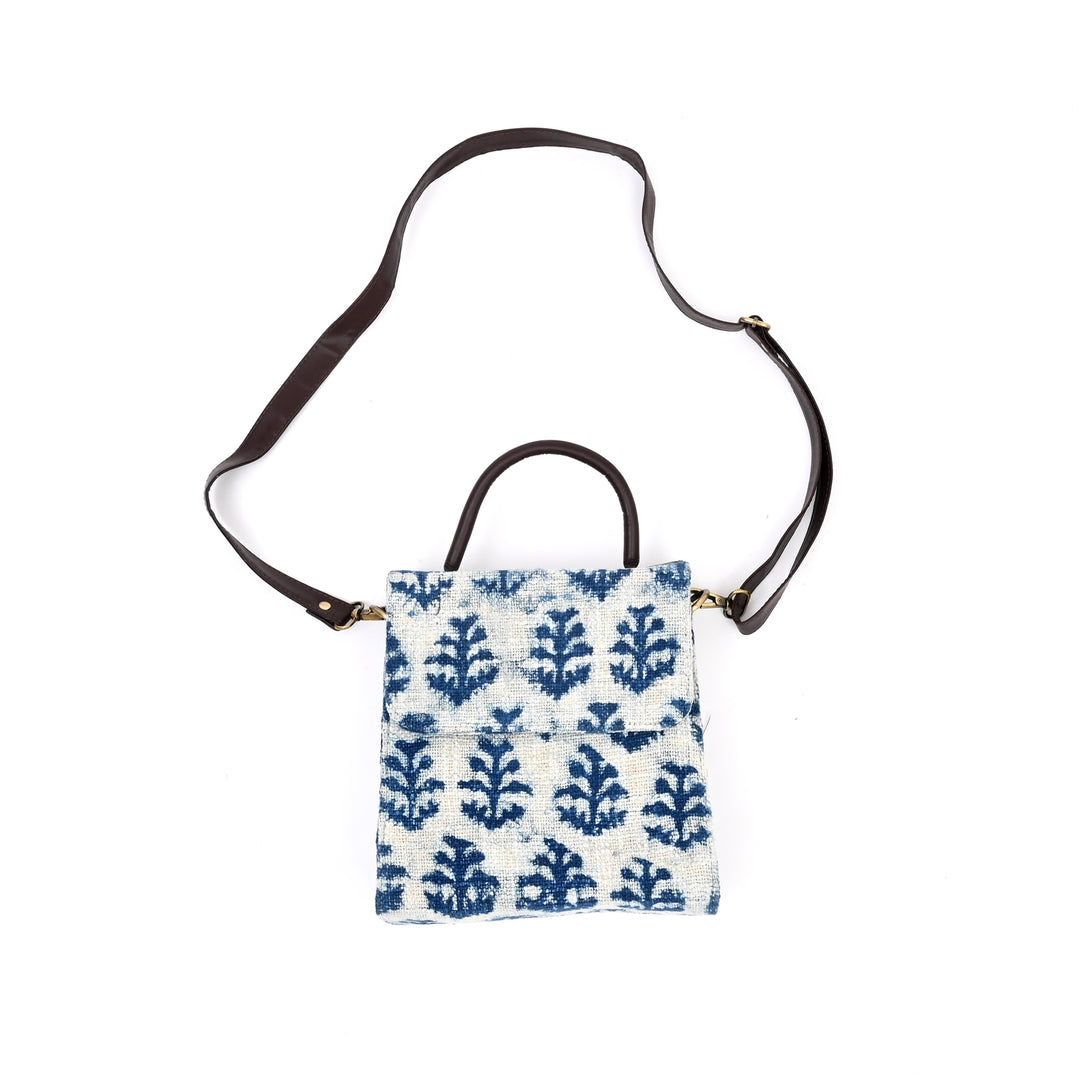 Zigzag Ikat Handwoven Long-Flap Sling Bag