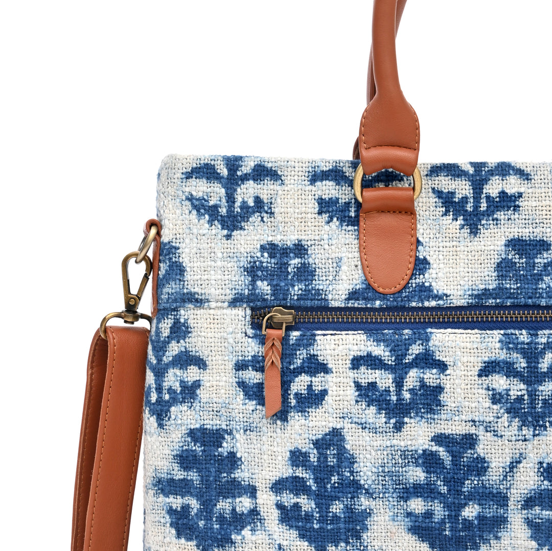 Handcrafted Prada Tote Bag – Block Printed Elegance