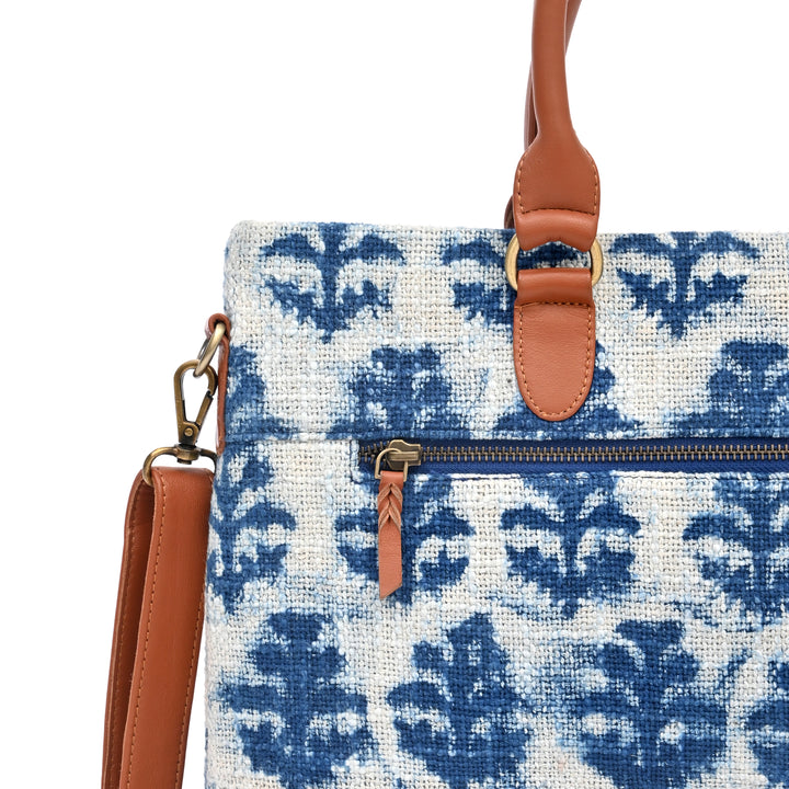 Handcrafted Prada Tote Bag – Block Printed Elegance