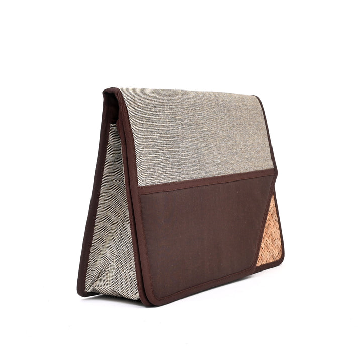 Jute Silk Office Tote – Beige