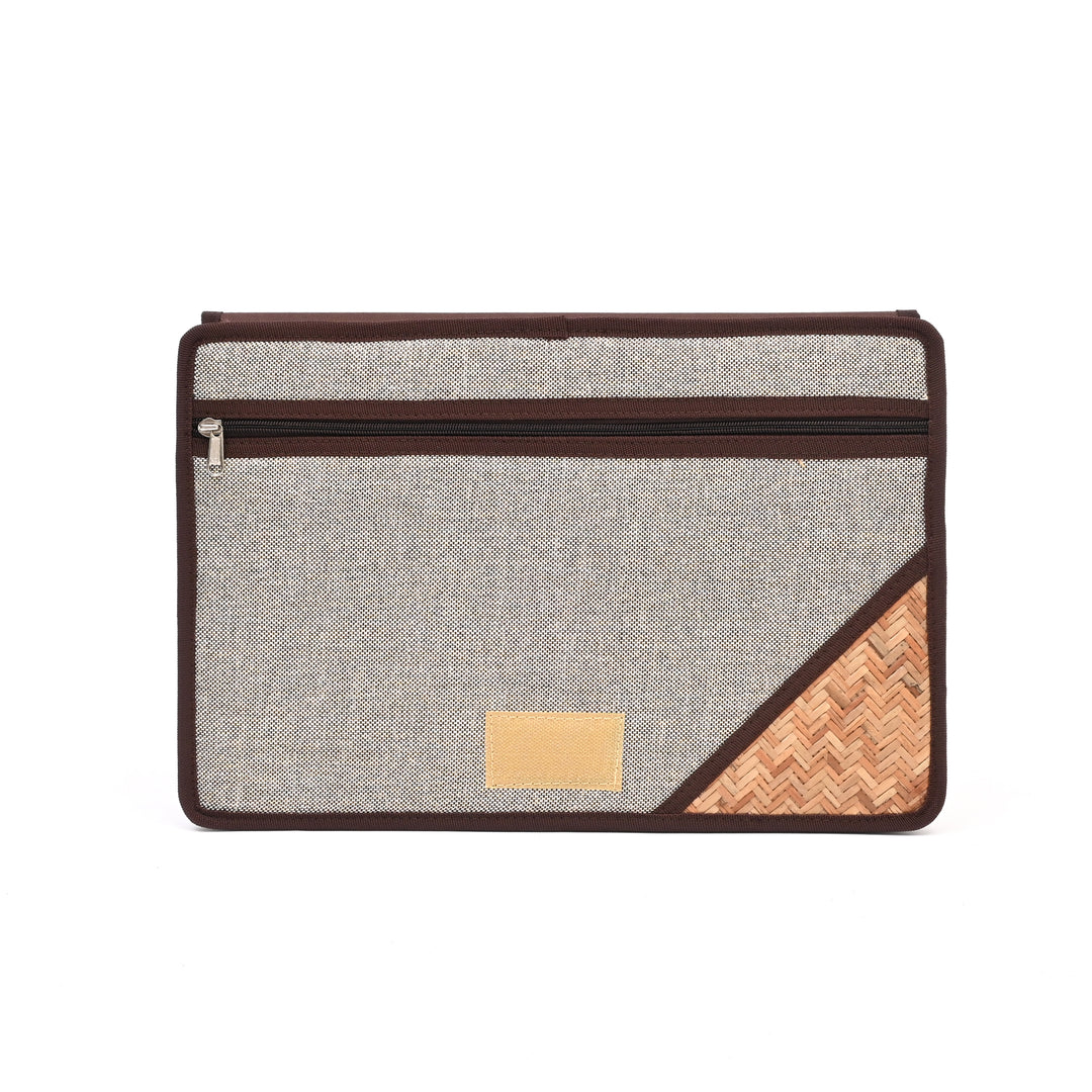 Jute Silk Office Tote – Beige