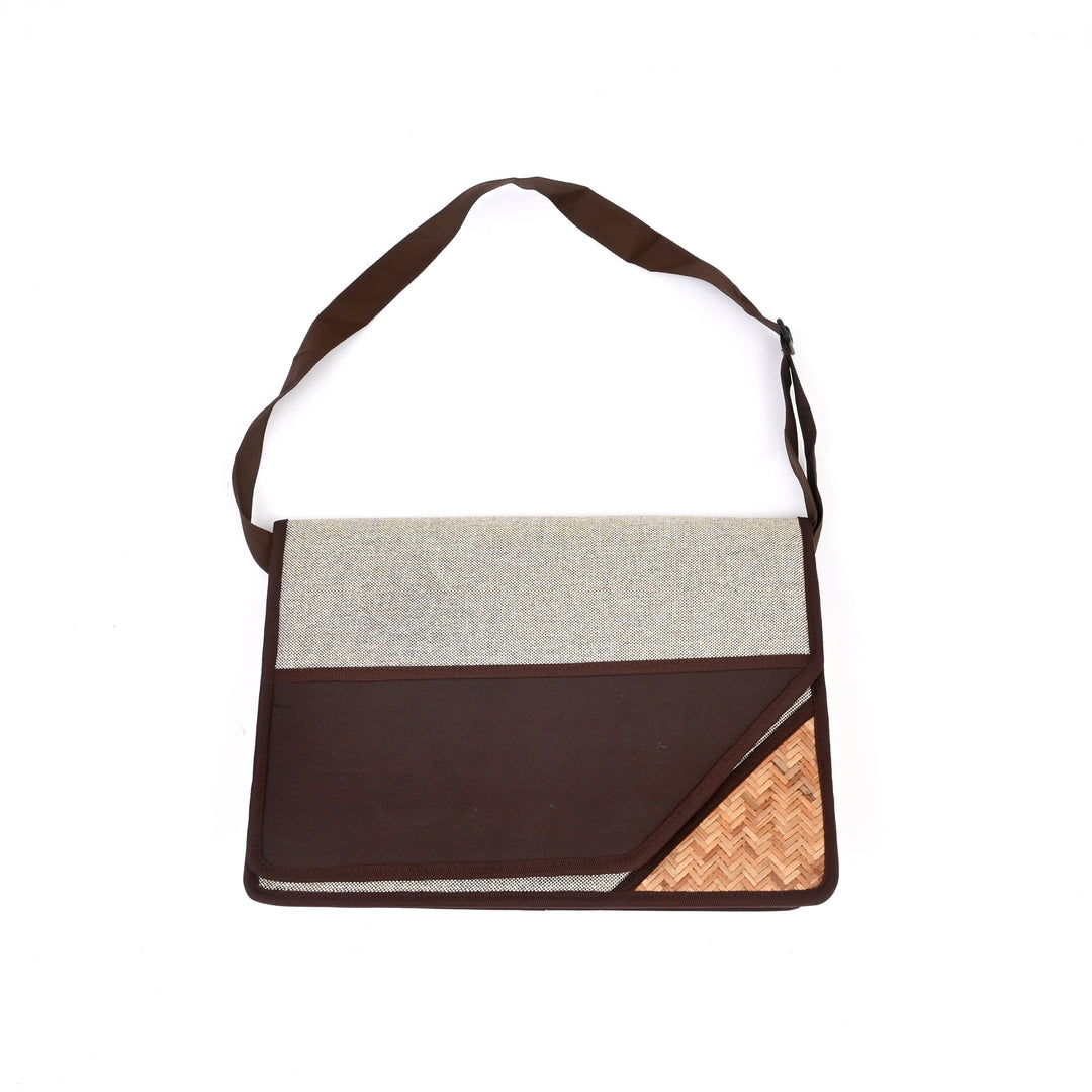Jute Silk Office Tote – Beige