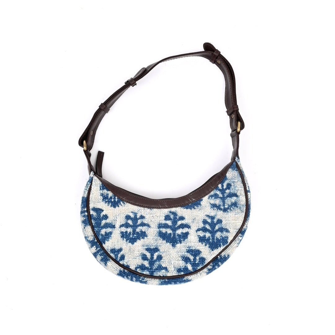 Handcrafted Half Moon Ikat Sling Bag