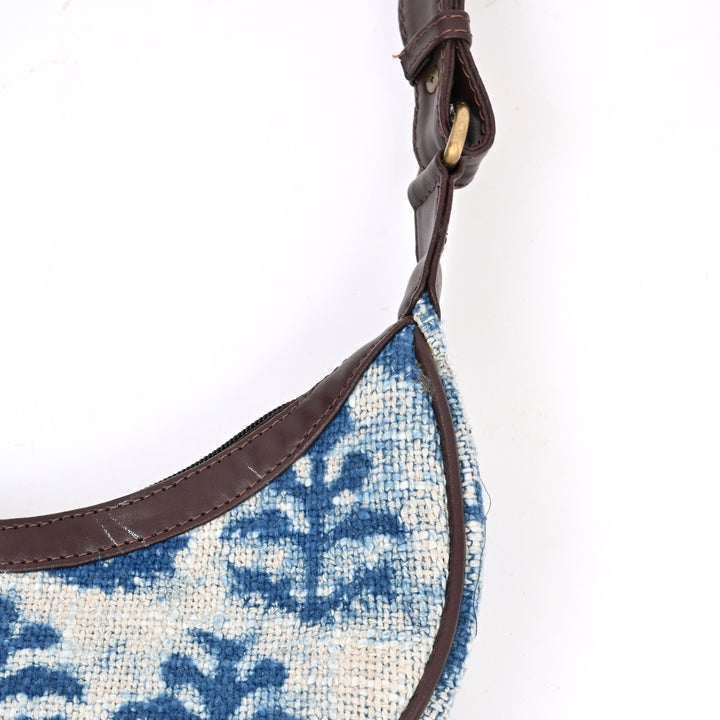 Handcrafted Half Moon Ikat Sling Bag