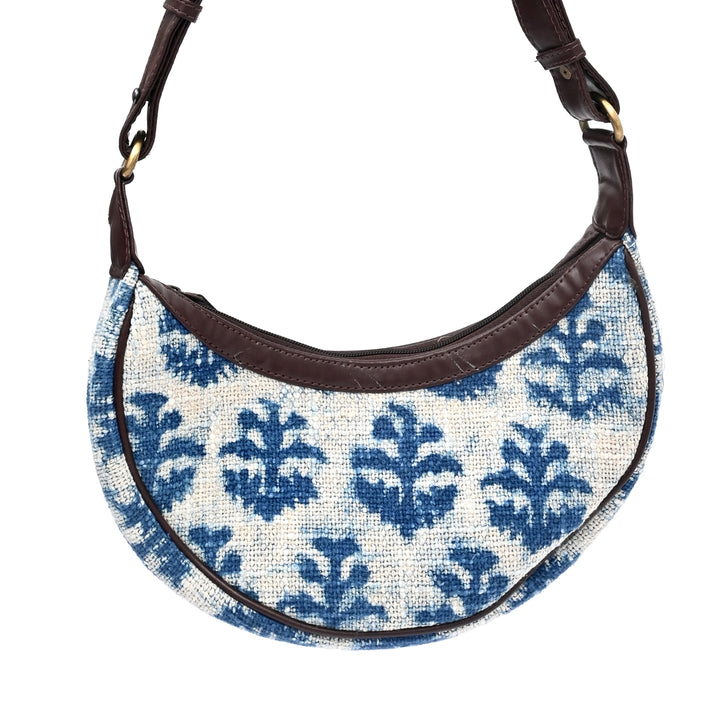 Handcrafted Half Moon Ikat Sling Bag