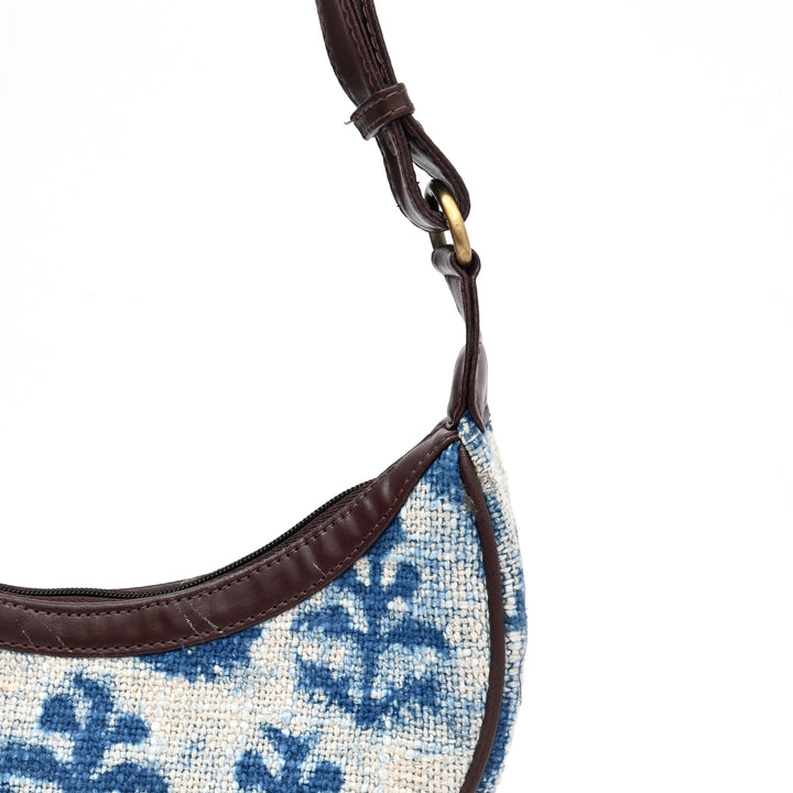 Handcrafted Half Moon Ikat Sling Bag