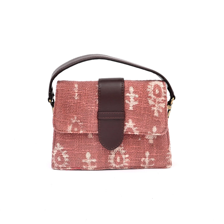 Handcrafted Floral Block Print Short Sling Bag