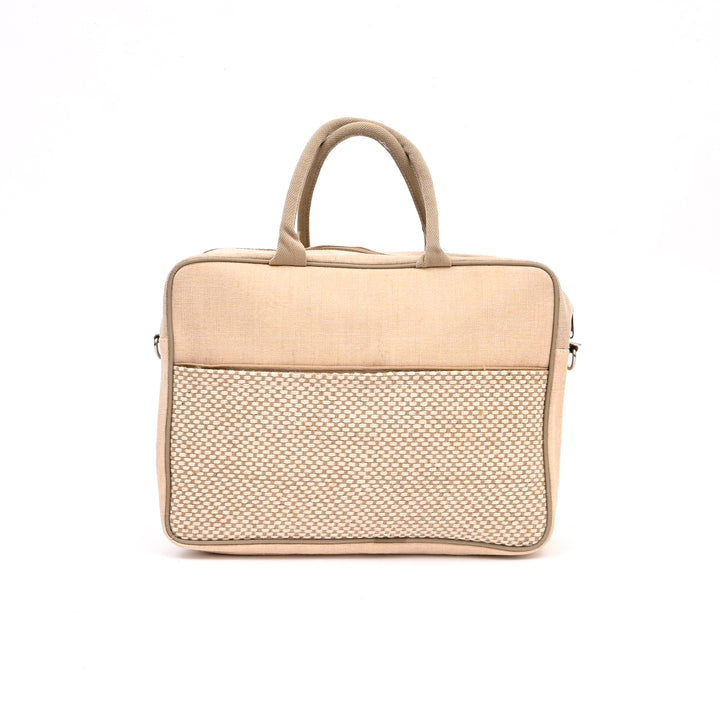 Premium Jute Cotton Office Bag – Beige