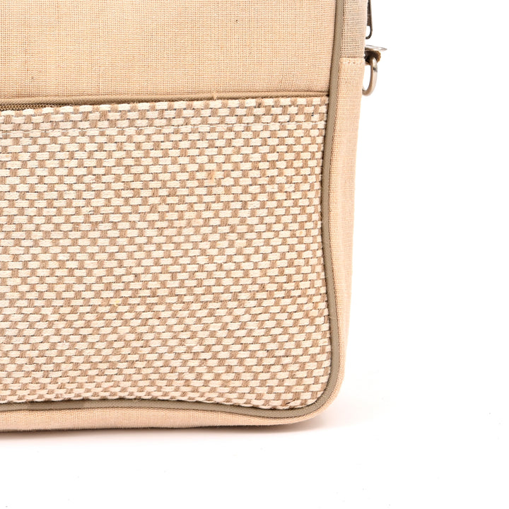 Premium Jute Cotton Office Bag – Beige