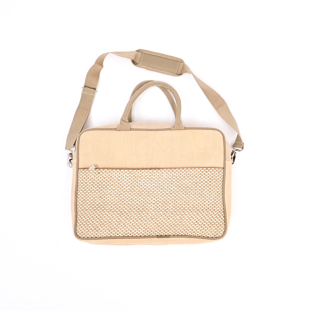 Premium Jute Cotton Office Bag – Beige