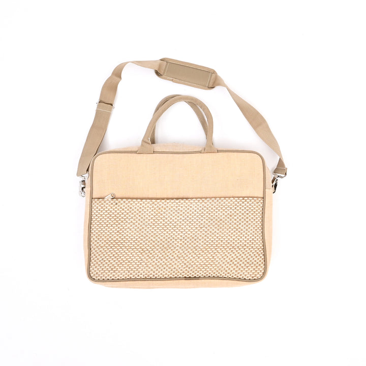 Premium Jute Cotton Office Bag – Beige