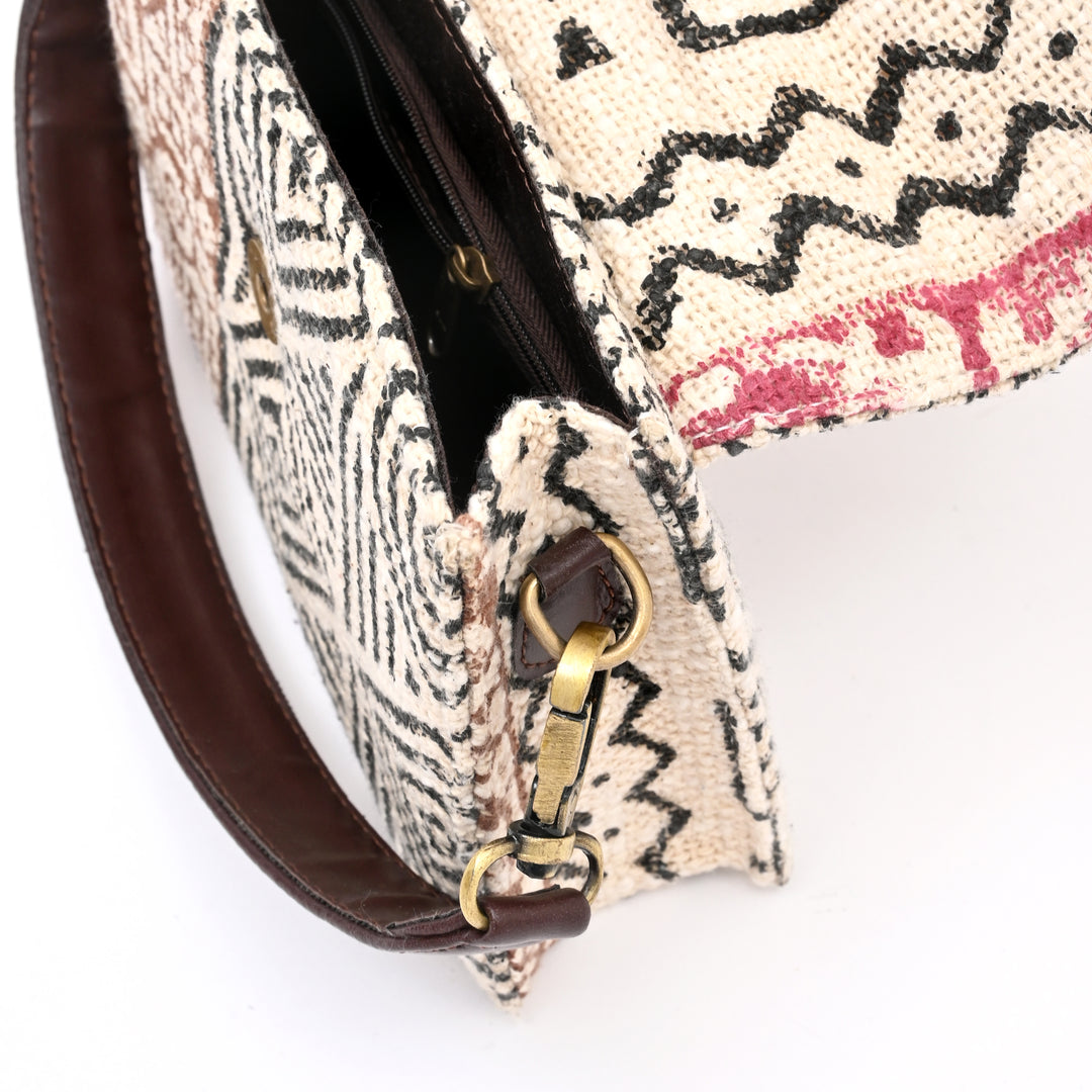 Handcrafted Floral Mini Sling Bag