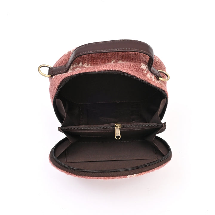 Handcrafted Ikat Round Sling Pouch
