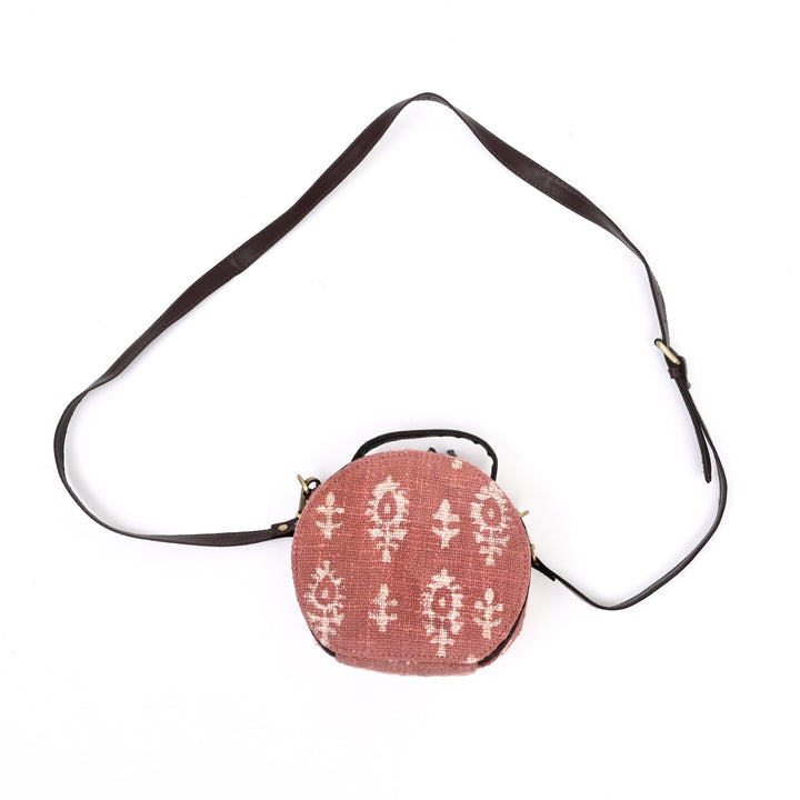 Handcrafted Ikat Round Sling Pouch