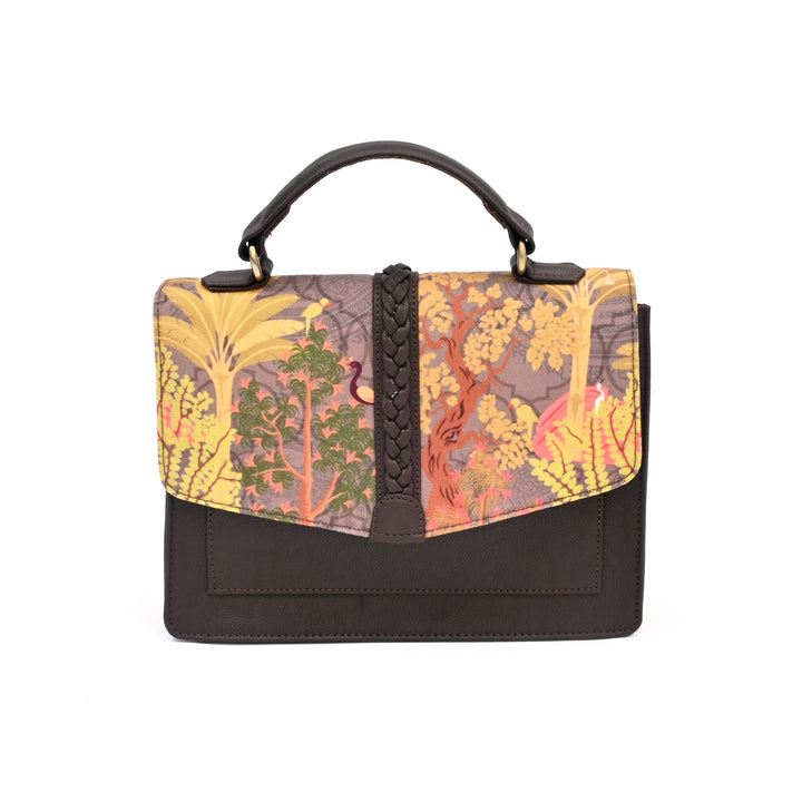 Garden-Inspired Satchel Handbag