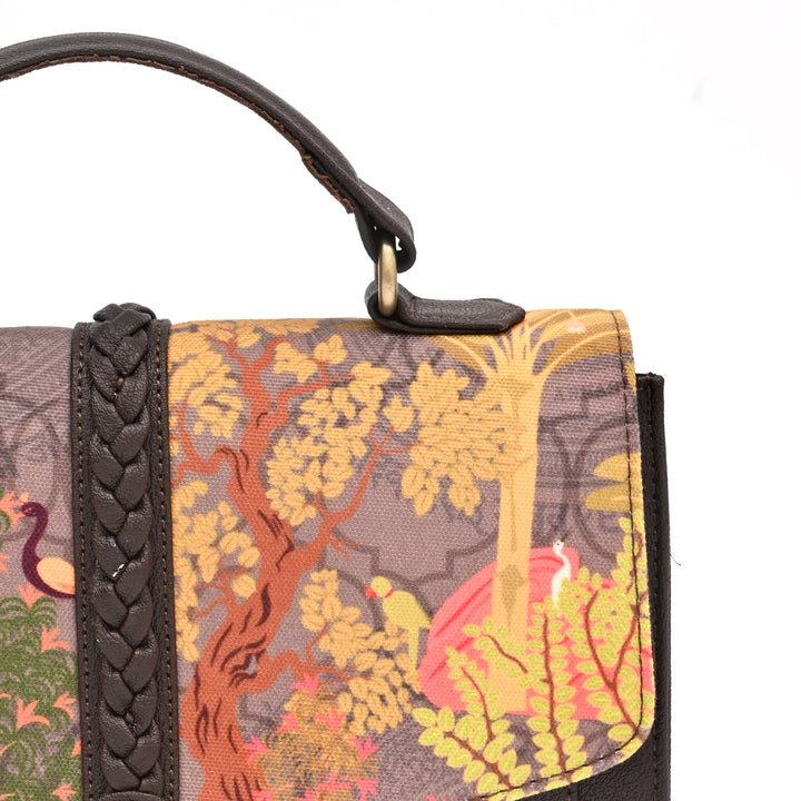 Garden-Inspired Satchel Handbag