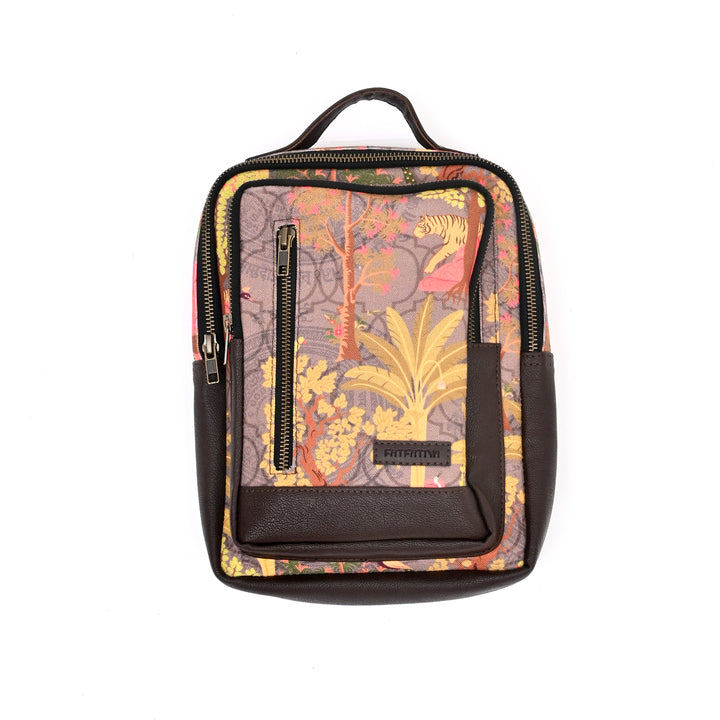 Tiger & Jungle Print Mini Backpack