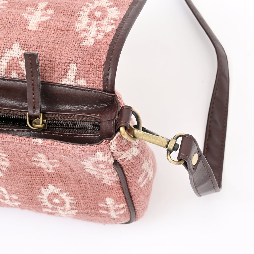 Handcrafted Floral Block Print Sling Bag