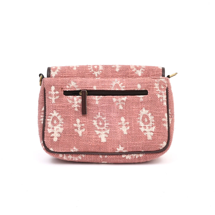 Handcrafted Floral Block Print Sling Bag
