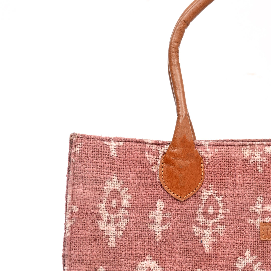 Handcrafted Zig-Zag Cotton Tote Bag