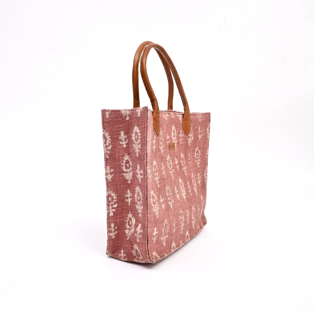 Handcrafted Zig-Zag Cotton Tote Bag
