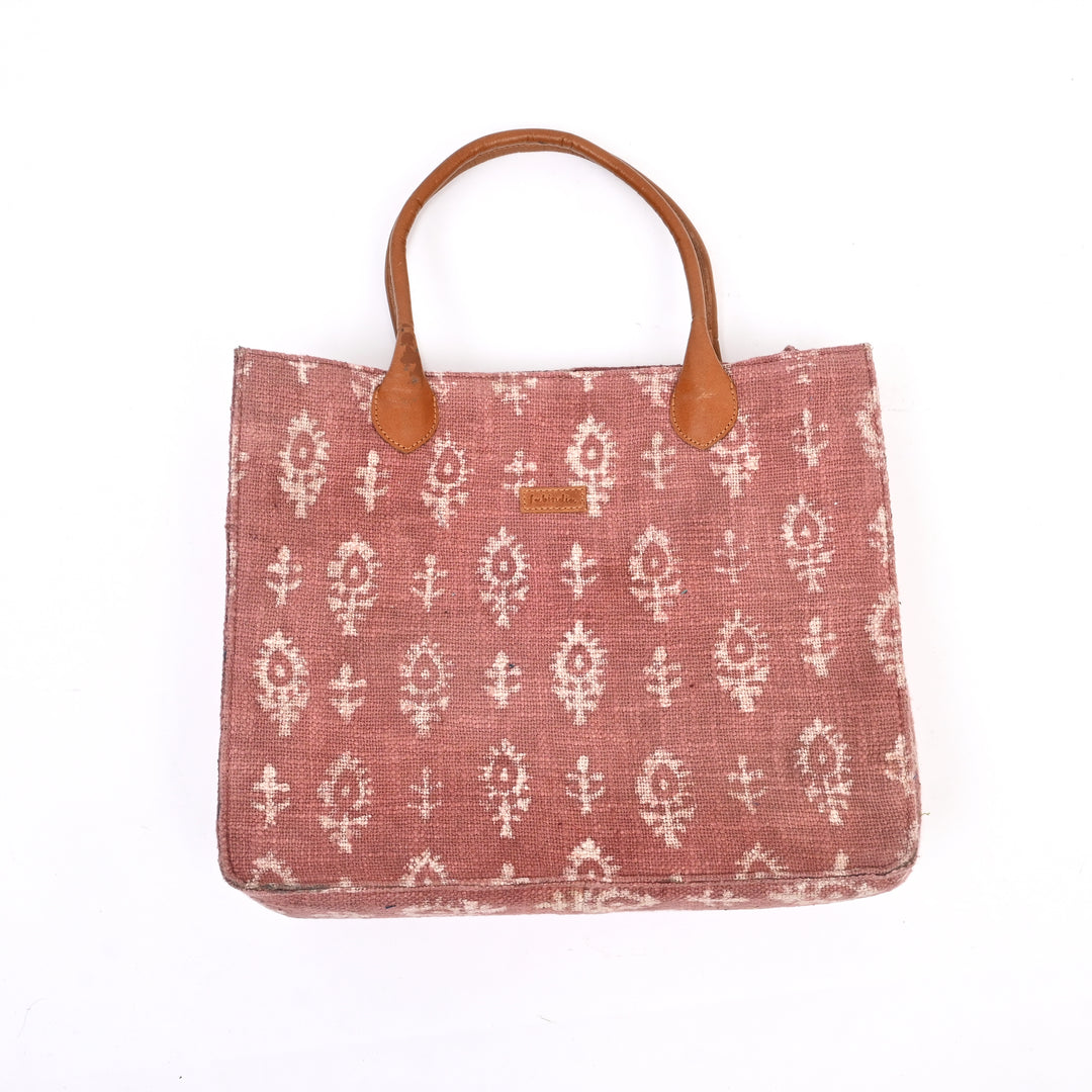Handcrafted Zig-Zag Cotton Tote Bag