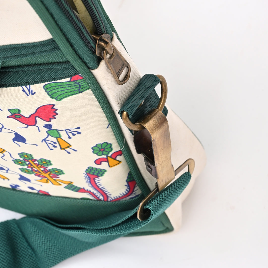 Off-White Cotton Canvas Office Tote