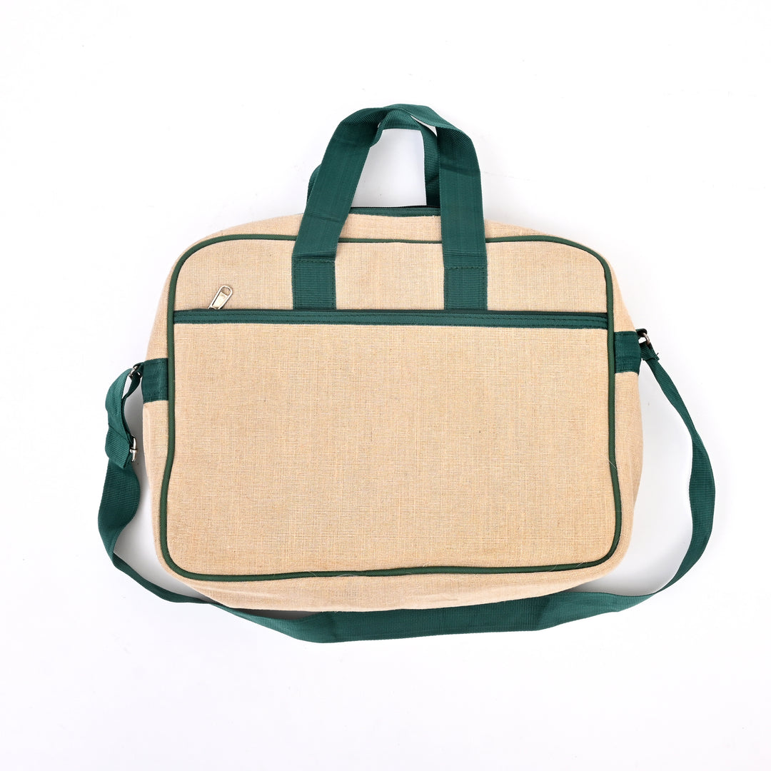 Beige Jute Cotton Tote – Professional Office Bag