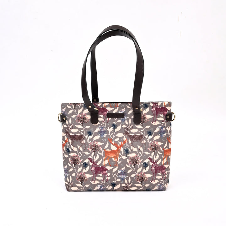 Handmade Deer Motif Office Tote