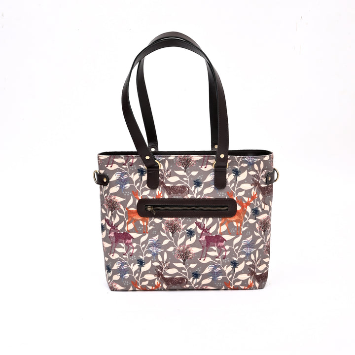 Handmade Deer Motif Office Tote