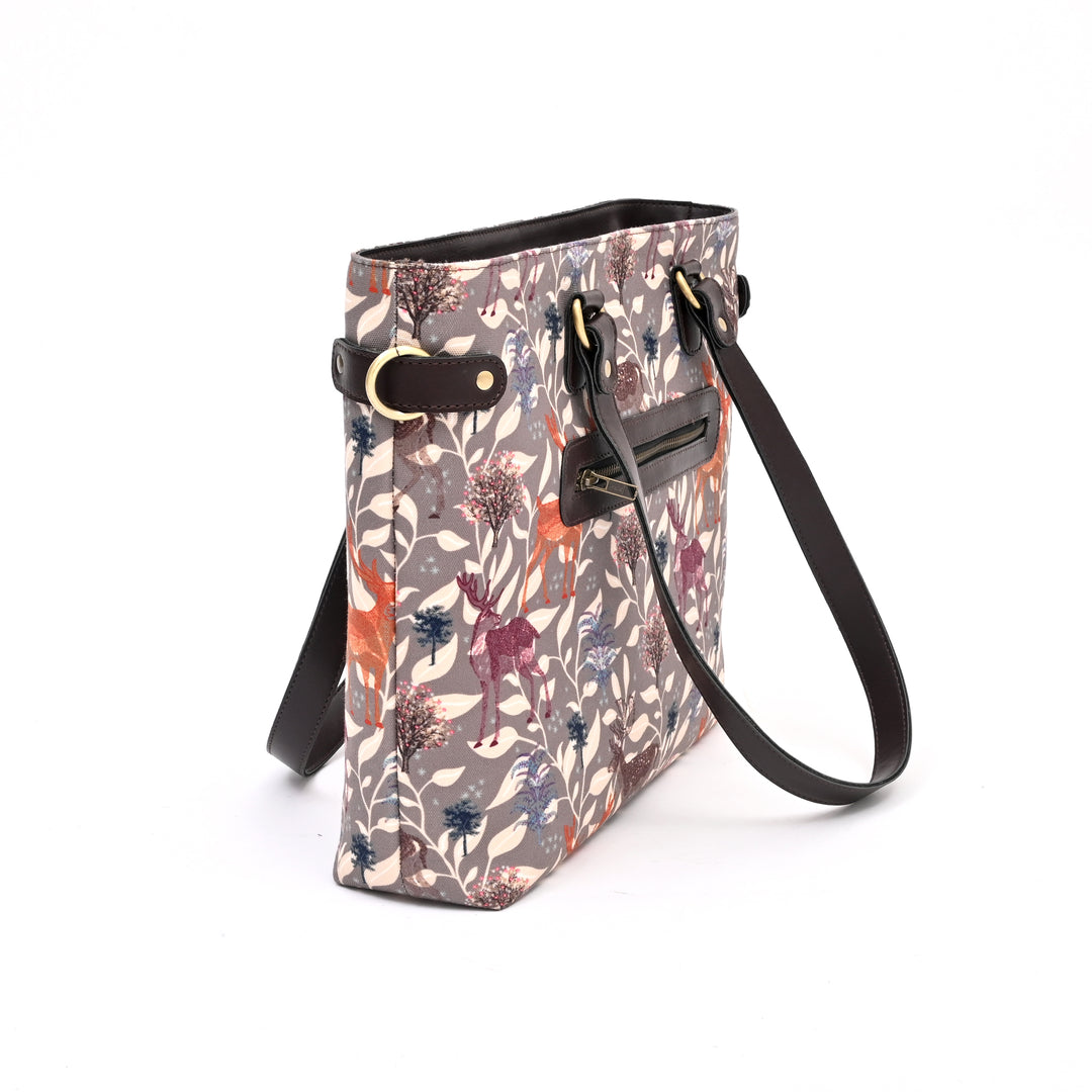 Handmade Deer Motif Office Tote