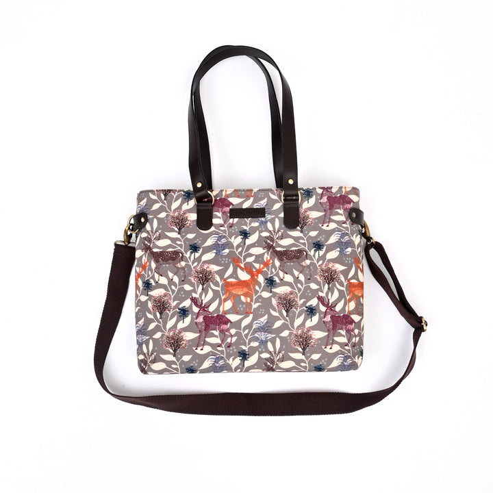 Handmade Deer Motif Office Tote