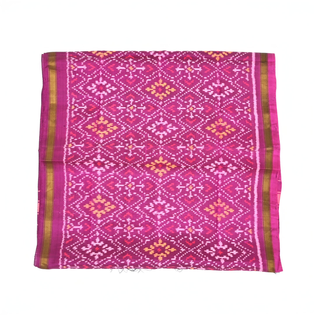 Dark Pink Patola Handloom Silk Stole: A Symbol of Grace