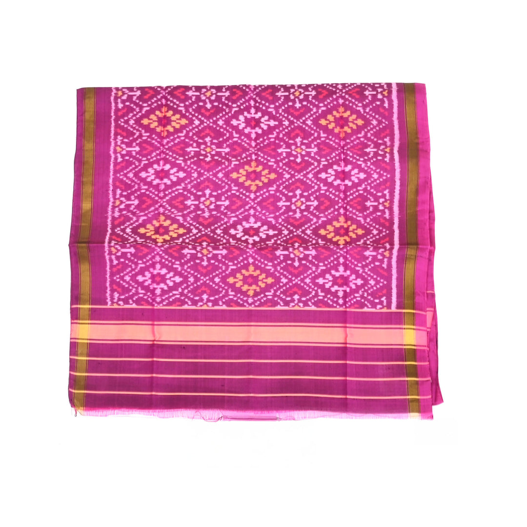 Dark Pink Patola Handloom Silk Stole: A Symbol of Grace