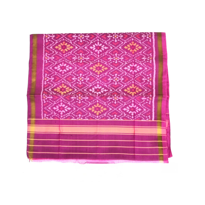 Dark Pink Patola Handloom Silk Stole: A Symbol of Grace