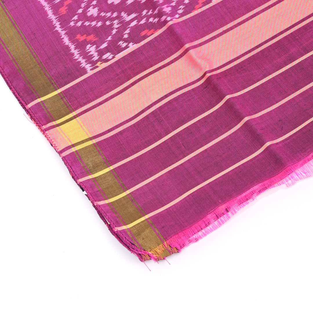 Dark Pink Patola Handloom Silk Stole: A Symbol of Grace