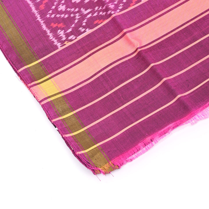 Dark Pink Patola Handloom Silk Stole: A Symbol of Grace