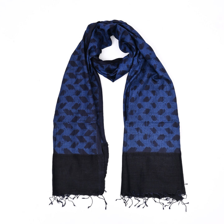 Tussar & Spun Silk Shibori Dupatta – Hand-Dyed Elegance in Indigo